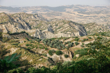 Landscape of Calanchi in Basilicata region, Italy 