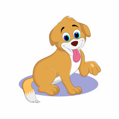 Fototapeta na wymiar Beagle dog cartoon on white background.