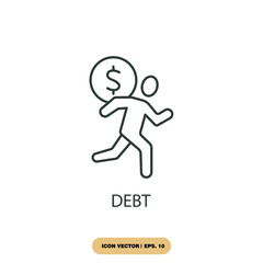 debt icons  symbol vector elements for infographic web