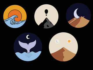 Landscape, Nature Vector Background
japanese style