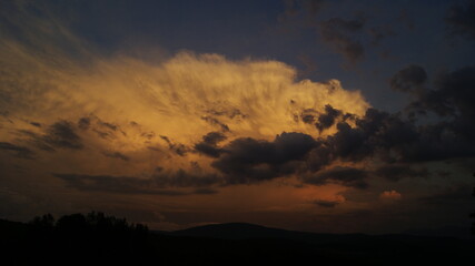 sunset in the clouds