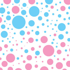 Polka Dot Pattern In Pink Blue Color. Baby background