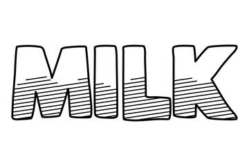 milk lettering sketch style