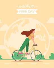 Fototapeta premium world car free day poster