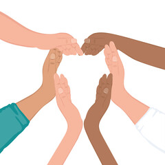 interracial hands around