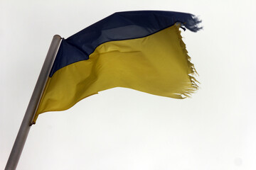 Fototapeta premium yellow and blue flags