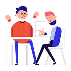 company director scolds an employee