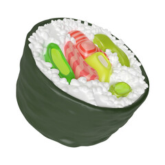 Sushi 3D Illustration Icon