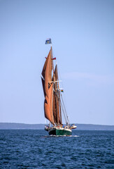 sailing ship in the sea