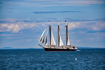 sailing ship in the sea