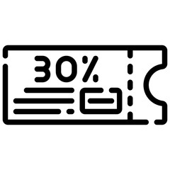 COUPON line icon,linear,outline,graphic,illustration