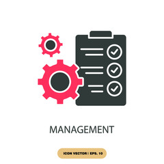 management icons  symbol vector elements for infographic web