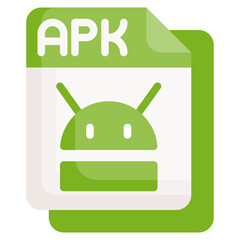 APK flat icon,linear,outline,graphic,illustration