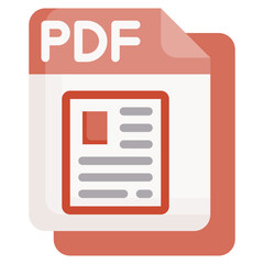 PDF flat icon,linear,outline,graphic,illustration