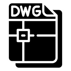 DWG glyph icon,linear,outline,graphic,illustration