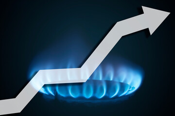 Increase in natural gas prices, increase in gas production, Gas burns in a gas burner