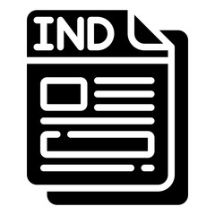 IND glyph icon,linear,outline,graphic,illustration
