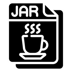 JAR glyph icon,linear,outline,graphic,illustration
