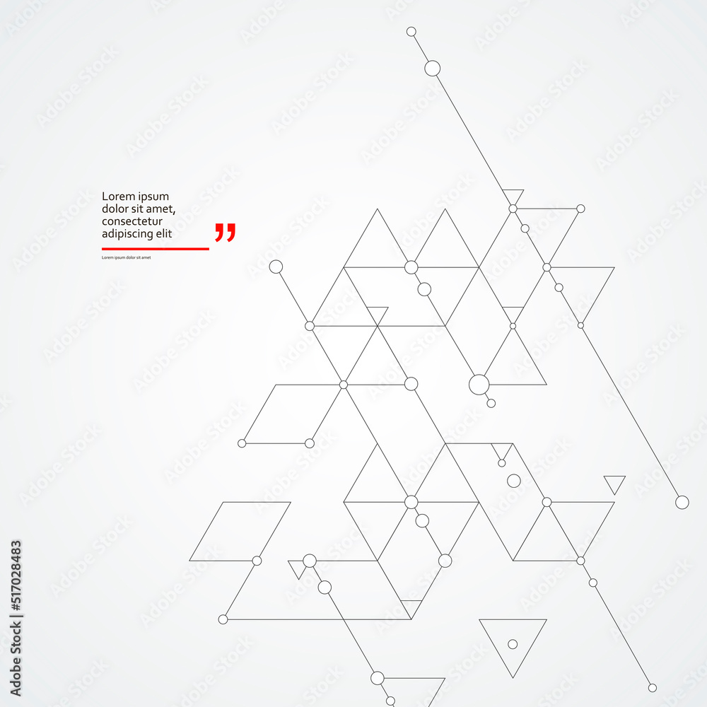 Leinwandbilder abstract background with connect triangles and dots. vector design