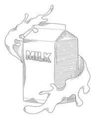 milk box sketch style