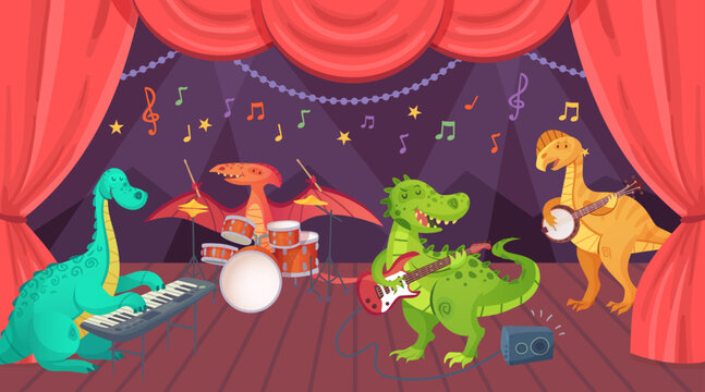 2206 S ST Dinosaur play music on theatre stage