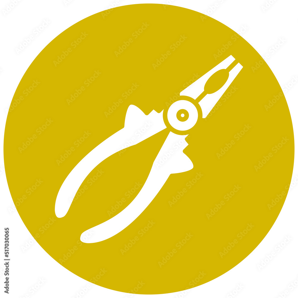 Wall mural pliers icon style