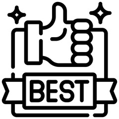 THUMBS UP line icon,linear,outline,graphic,illustration