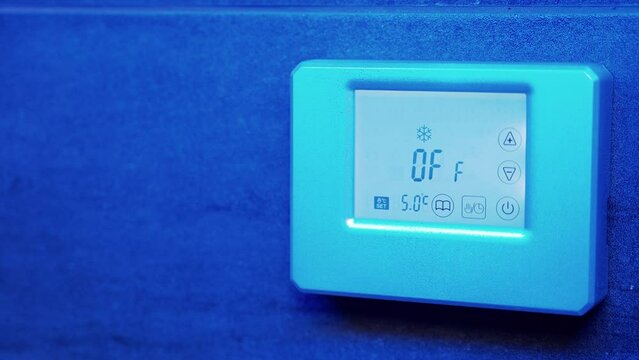 Digital thermostat that is linked to smart lights is changed from on to off