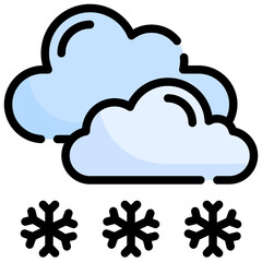 SNOWY filled outline icon,linear,outline,graphic,illustration