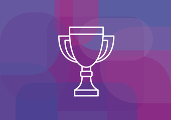 Vector trophy cup icon line icon.vector illustration design