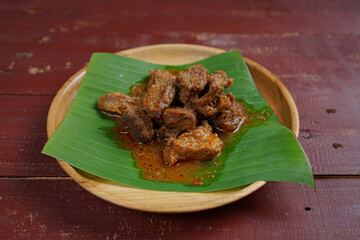 Rendang Food. Famous food from Minangkabau Indonesia.