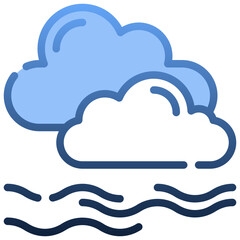 FOGGY Gradient icon,linear,outline,graphic,illustration