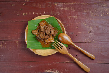 Rendang Food. Famous food from Minangkabau Indonesia.