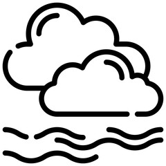 FOGGY line icon,linear,outline,graphic,illustration