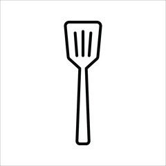 Kitchen spatula icon. Vector concept illustration for design on white background. color editable