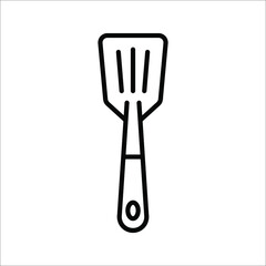 Kitchen spatula icon. Vector concept illustration for design on white background. color editable
