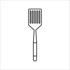 Kitchen spatula icon. Vector concept illustration for design on white background. color editable
