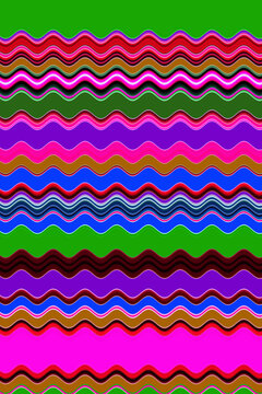 Abstract and contemporary digital Wacky waves art design