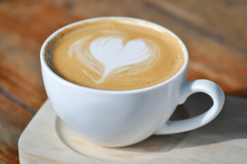 hot cofffee, cappuccino coffee or latte coffee or flat white