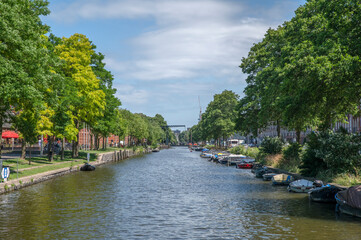 Fototapeta na wymiar View From De Arend Bridge At Amsterdam The Netherlands 8-7-2022