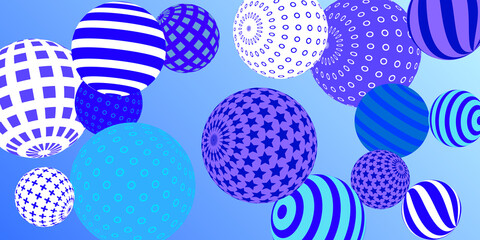 Retro 3d illustration abstract balls, great design for any purposes.