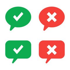 Obraz premium Speech bubbles . Feedback icons vector design. Good and Bad Review.