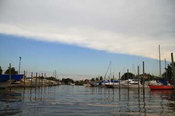 view of the boat and sailboat nursery in San Fernando Tigre, province of Buenos Aires