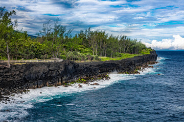 Volcanic Shore in Reunion Island