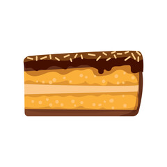 Cake pastries and cheesecakes. Vector illustrations of sweets isolated on white background.