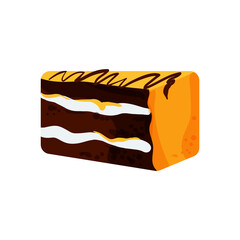 Cake pastries and cheesecakes. Vector illustrations of sweets isolated on white background.