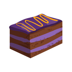 Cake pastries and cheesecakes. Vector illustrations of sweets isolated on white background.