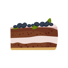 Cake pastries and cheesecakes. Vector illustrations of sweets isolated on white background.