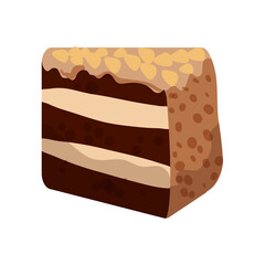 Cake pastries and cheesecakes. Vector illustrations of sweets isolated on white background.