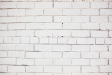 Naklejka premium White brick wall - vintage abstract background, design element